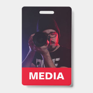 Media All Access Pass Photo ID Badge