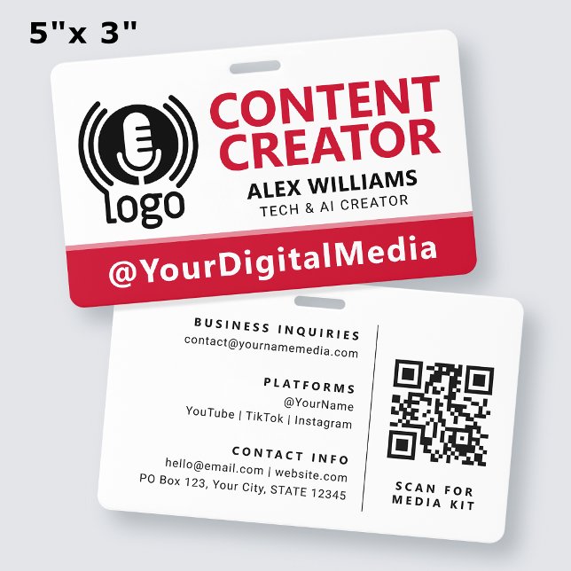 Media ID Pass Logo Tag Red Security Badge (Creator Uploaded)