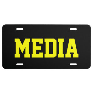 MEDIA LICENSE PLATE