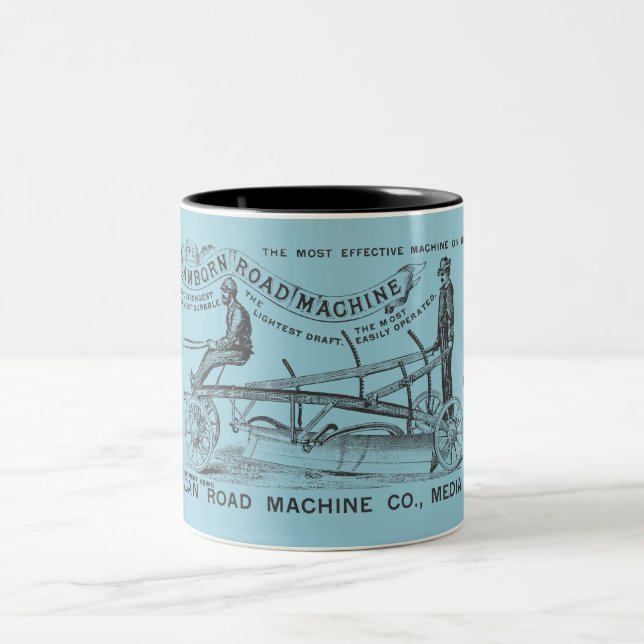 MEDIA PENNSYLVANIA OPERATING ENGINEER 1889 MACHINE Two-Tone COFFEE MUG (Center)