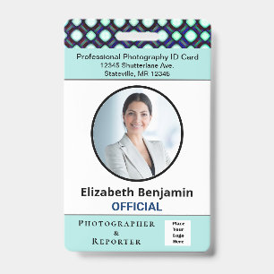 Media Press Photo Reporter ID Identification Badge