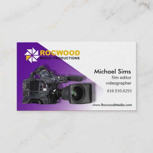 Customizable "Media Production" Consultant, Film Editor, Video Business Card Templates