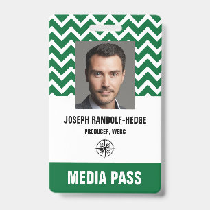 MEDIA SECURITY PASS - Photo I.D. Badge