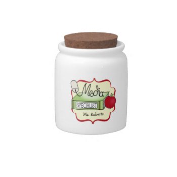 Media Specialist Candy Jar by thepinkschoolhouse at Zazzle