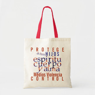 Media Violence Control I SB&Soul I Txt&Strap Red Tote Bag
