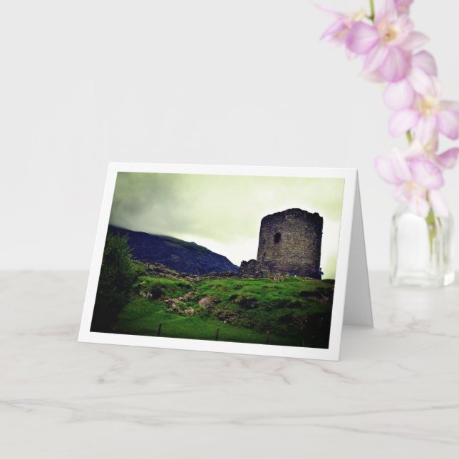 Mediaeval Dolbadarn Castle, North Wales Card (Orchid)