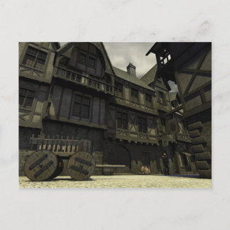 Mediaeval Street Scene - 2 Postcard