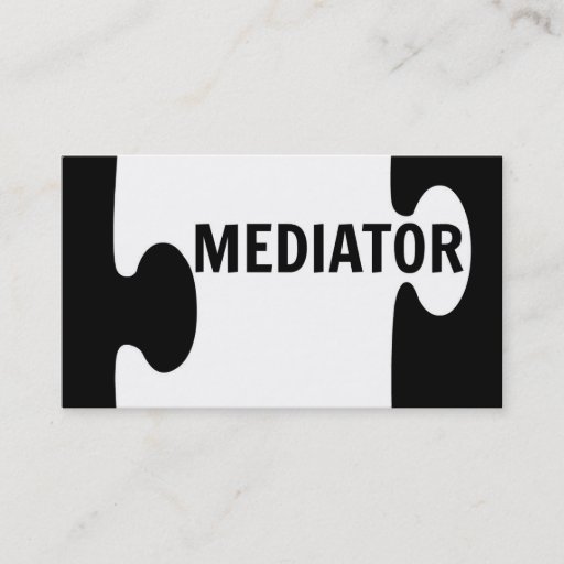 Customizable Mediator Puzzle Piece Business Card
