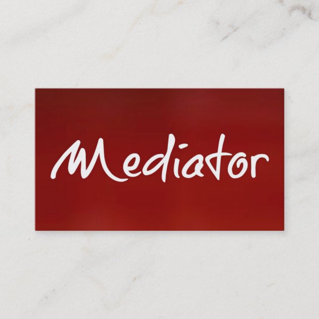 Mediator Red Business Card (Front)