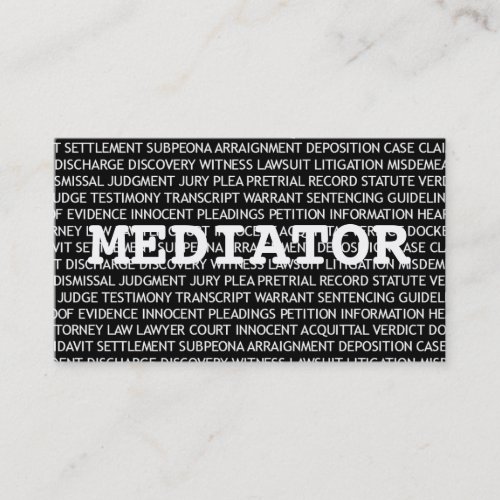 Mediator Words Business Card