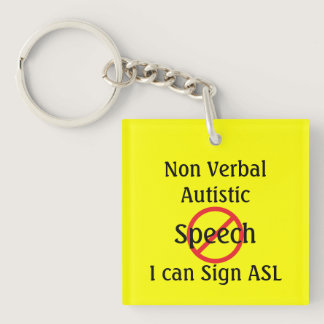Medic Alert for Non Verbal Autistic Keychain