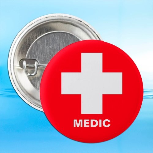 Medic  First Aid Ambulance Doctor Button