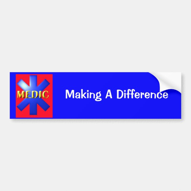 MEDIC, Making A Difference Bumper Sticker (Front)