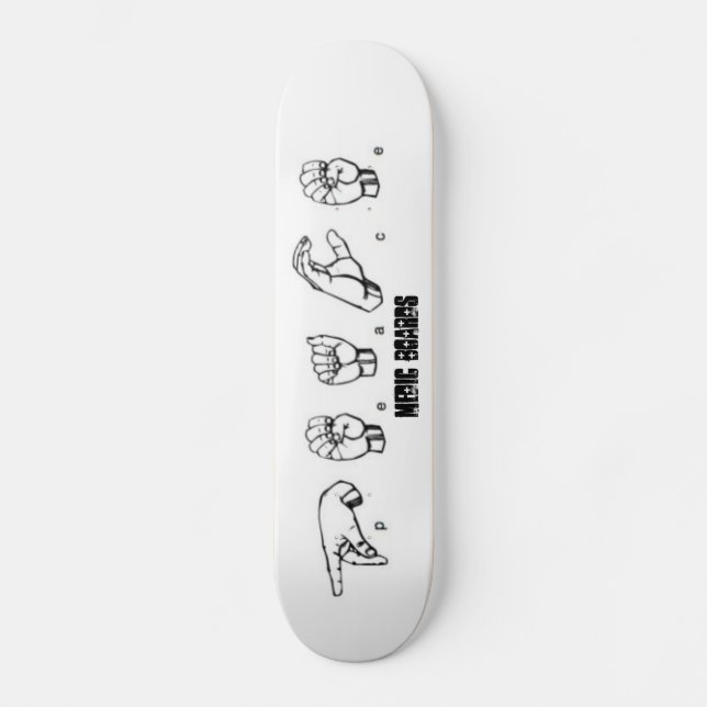 Medic Sign Language Skateboard Deck (Front)