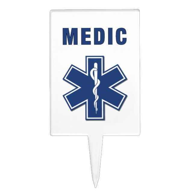 Medic Star Of Life Cake Topper (Front)