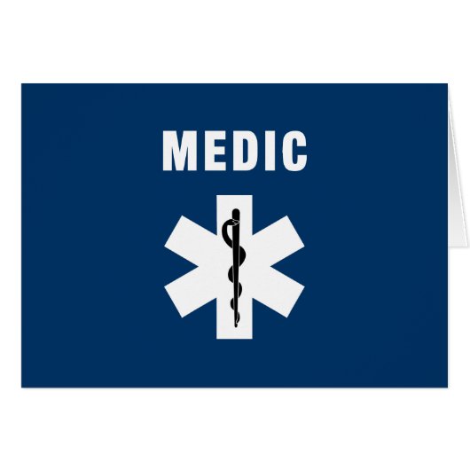 Medic Star of Life Cards (Front Horizontal)