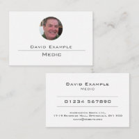 Medic with Photo of Holder Business Card