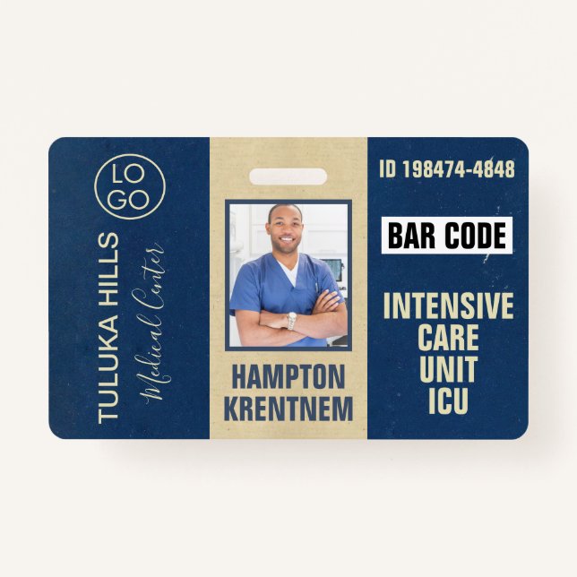 Medica Photo ID Navy Blues Badge (Front)