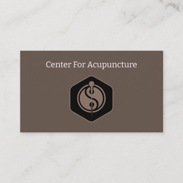 Medical Acupuncture Theme Business Cards (Front)