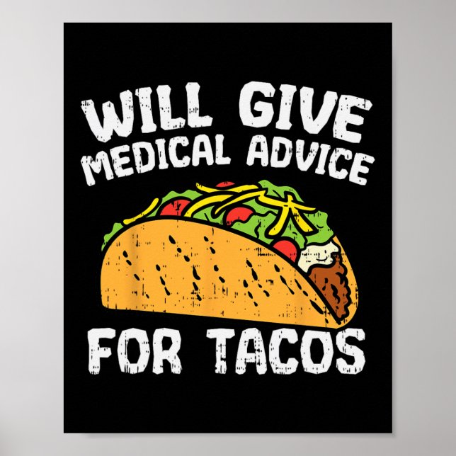 Medical Advice For Tacos Mexican Cinco De Mayo Doc Poster (Front)