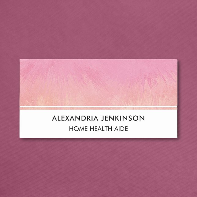 Medical Aide Cute Peach Pink Blush Stylish Modern Name Tag (Creator Uploaded)