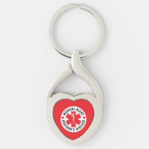 Medical Alert Addison's Disease - Custom Keychain