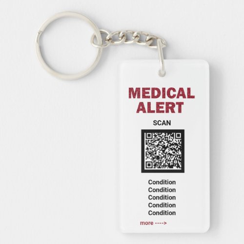  Medical Alert AP38 QR  PHOTO ICE Keychain