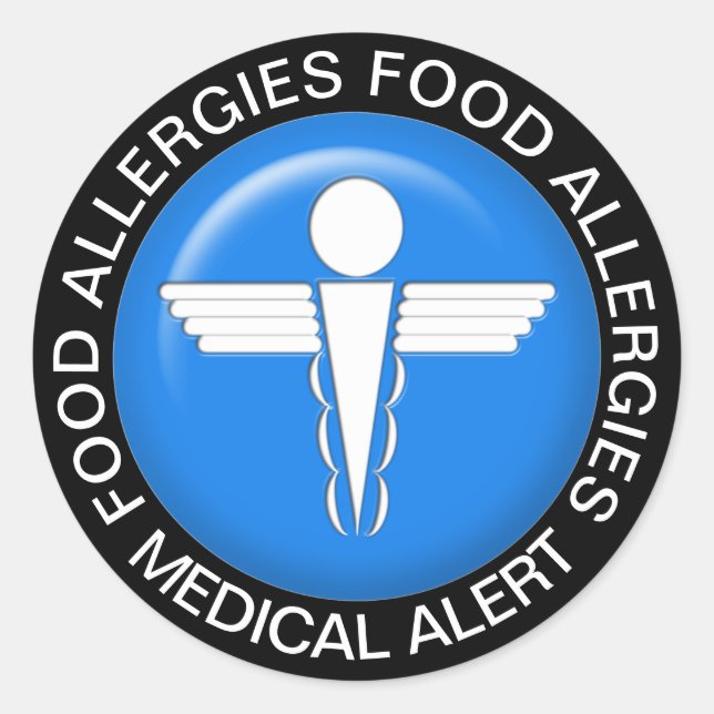 Medical Alert - Blue Classic Round Sticker (Front)