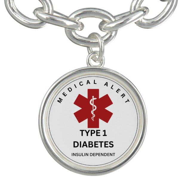 Diabetes 1/2 Medical Warning Jewelry Set Medical Alert Type - Temu