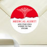Medical Alert Custom Text Classic Round Sticker