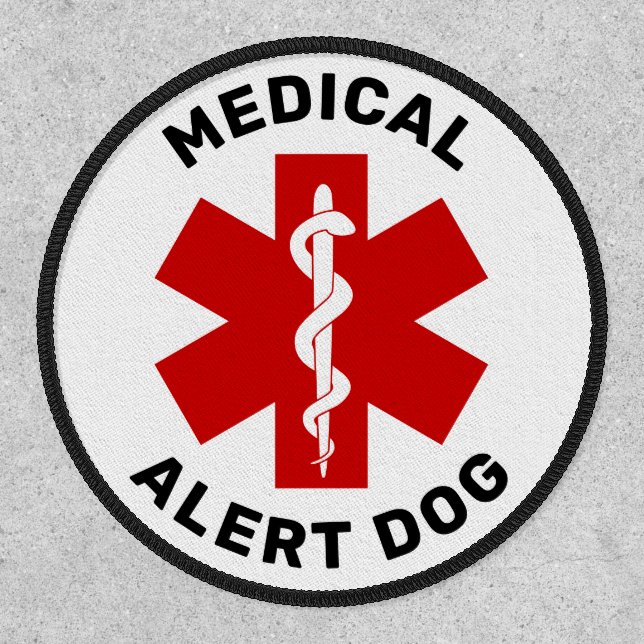 Medical Alert Dog Service Vest Velcro Patch (Front)