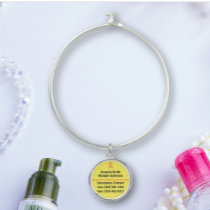 Medical Alert for Multiple Sclerosis Bangle Bracelet