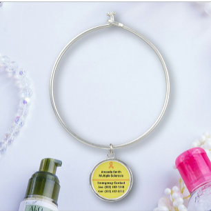Medical Alert for Multiple Sclerosis Bangle Bracelet