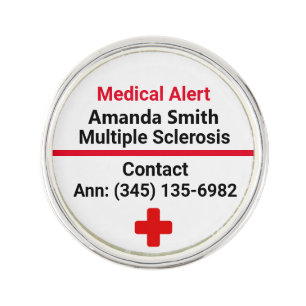 Medical Alert for Multiple Sclerosis Lapel Pin