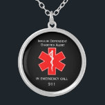 Medical Alert ID Insulin Dependent Diabetes Silver Plated Necklace<br><div class="desc">Medical Alert ID. © Copyright HGIFY Stores Only. All Right Reserved. Add Your Own TEXT</div>
