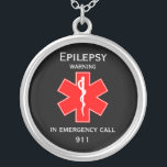 Medical Alert ID Medical Epilepsy Silver Plated Necklace<br><div class="desc">Medical Alert ID. © Copyright HGIFY Stores Only. All Right Reserved. Add Your Own TEXT</div>