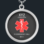 Medical Alert ID Medical Milk Allergy Silver Plated Necklace<br><div class="desc">Medical Alert ID. © Copyright HGIFY Stores Only. All Right Reserved. Add Your Own TEXT for any medical condition.</div>