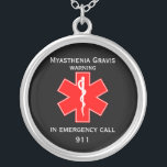 Medical Alert ID Medical Myasthenia Gravis Silver Plated Necklace<br><div class="desc">Medical Alert ID. © Copyright HGIFY Stores Only. All Right Reserved. Add Your Own TEXT</div>