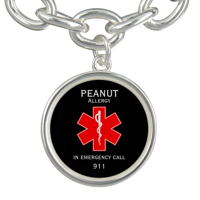 Medical Alert ID Medical Peanut Allergy Bracelet (Design)
