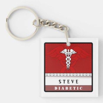 Medical Alert Keychain - Customized by juliea2010 at Zazzle