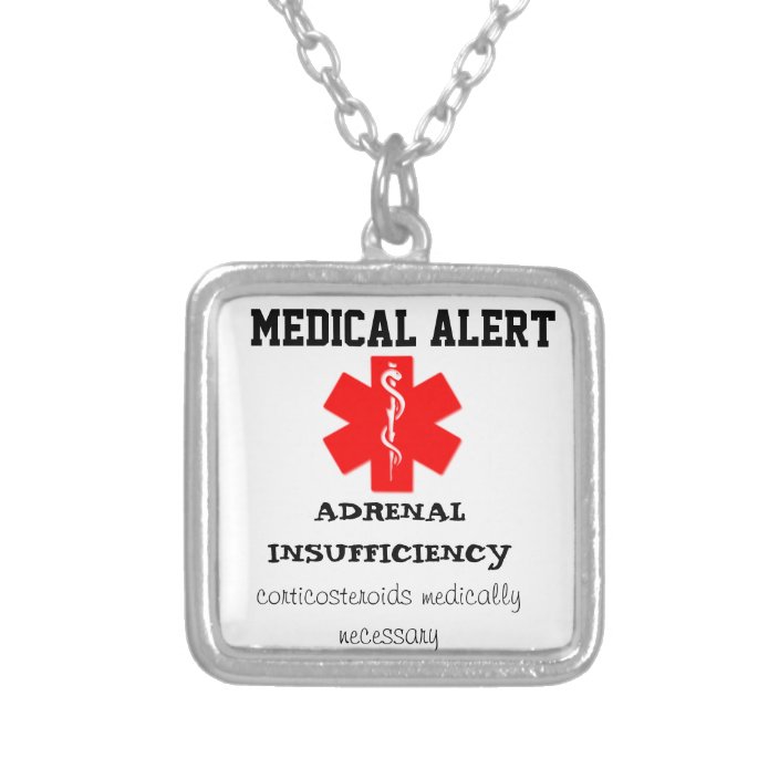 addison's disease medical alert necklace