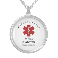 MEDICAL ALERT NECKLACE TYPE 1 DIABETES Zazzle