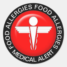 Medical Alert - Red Classic Round Sticker