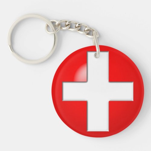 Medical Alert _ Red Keychain