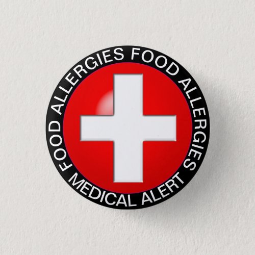 Medical Alert _ Red Pinback Button