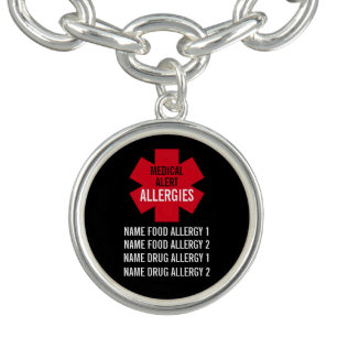 Medical Alert Series Allergies Personalize Bracelet