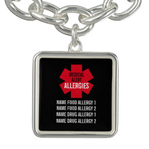 Medical Alert Series Allergies Personalize Bracelet