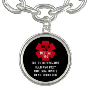 Medical Alert Series Healthcare Proxy Personalize Bracelet