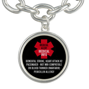 Medical Alert Series Medical Info Personalize Bracelet