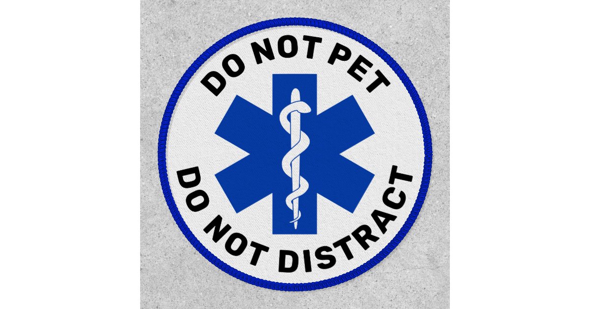 Medical Alert Service Dog Do Not Pet Vest Blue Patch Zazzle